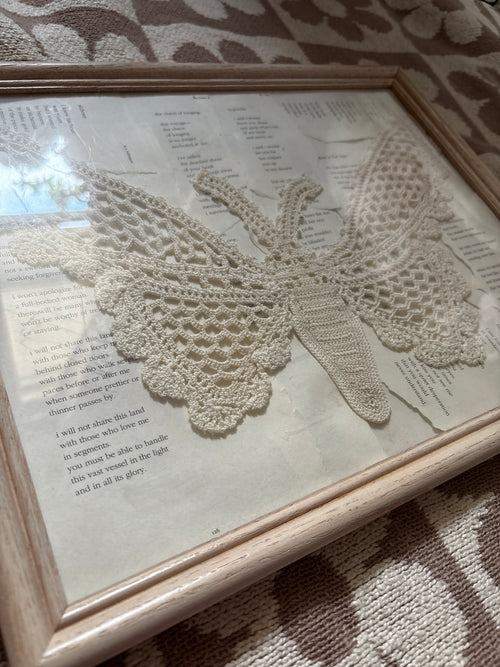 Crochet butterfly poetry