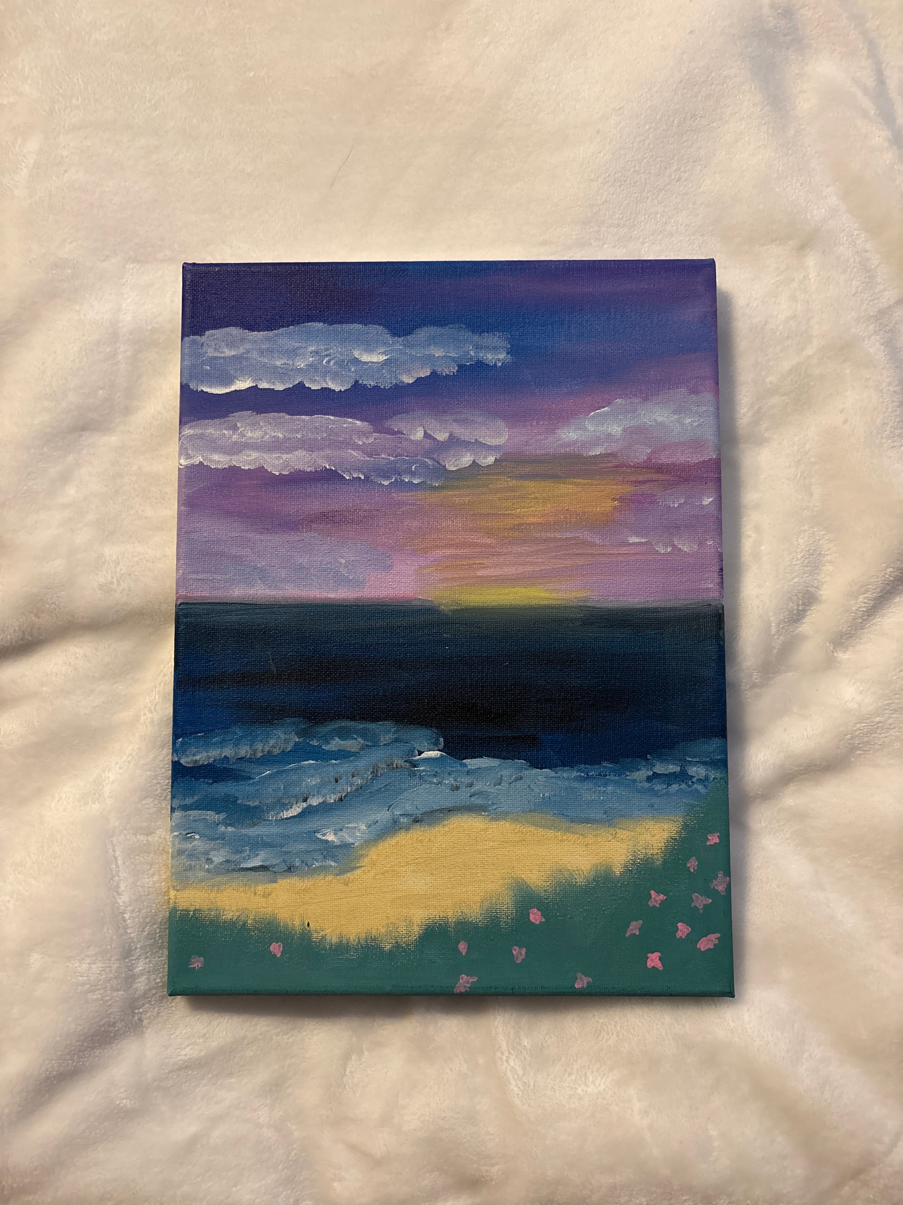 dusk by ocean