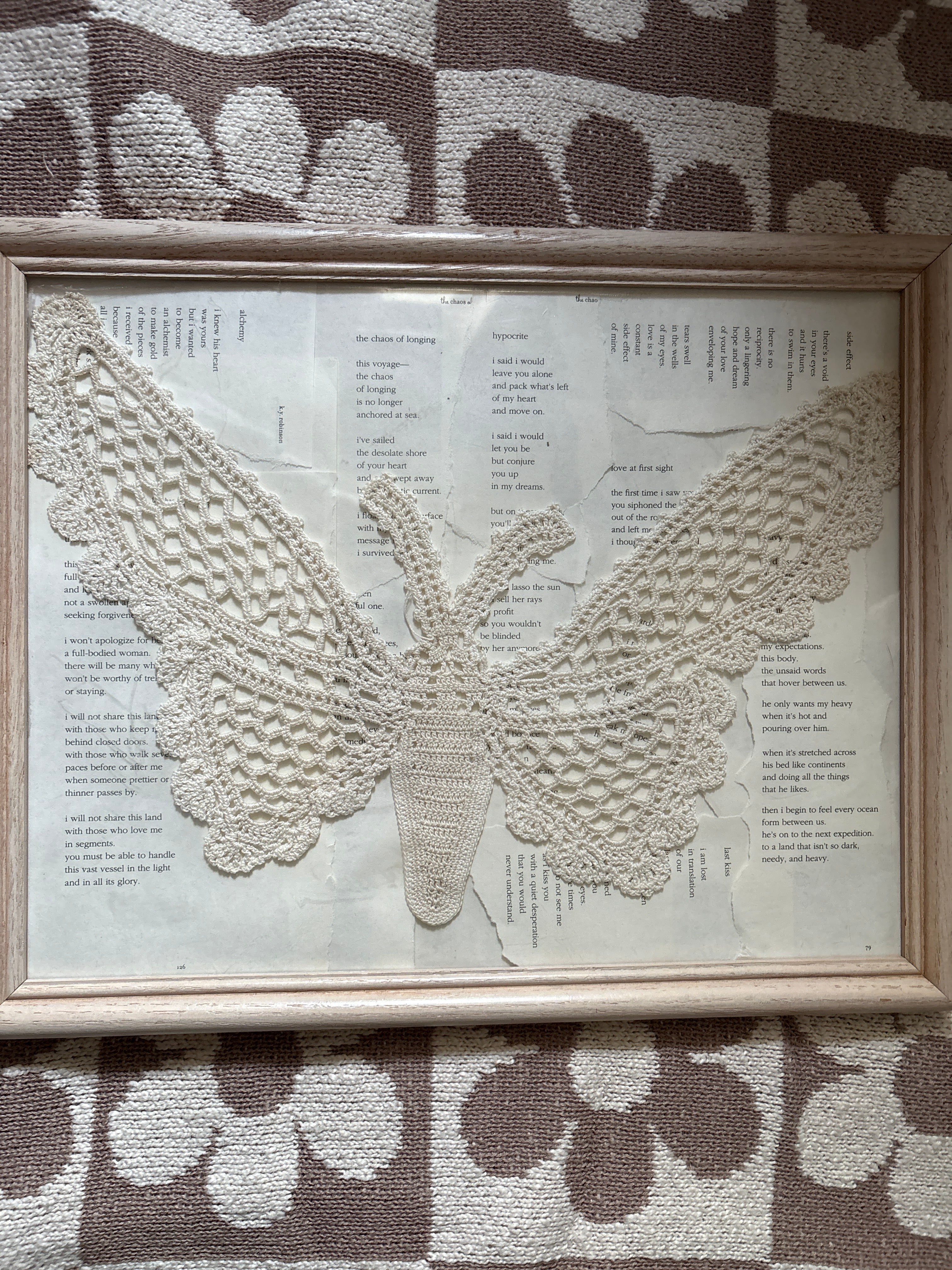 Crochet butterfly poetry
